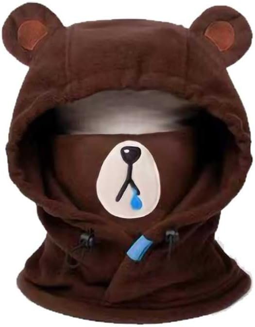 Cute Animal Ski Balaclava Plush Snowboard Face Warmer Mask Winter Snow Sports Accessories Hat Kawaii Snowboard Gear