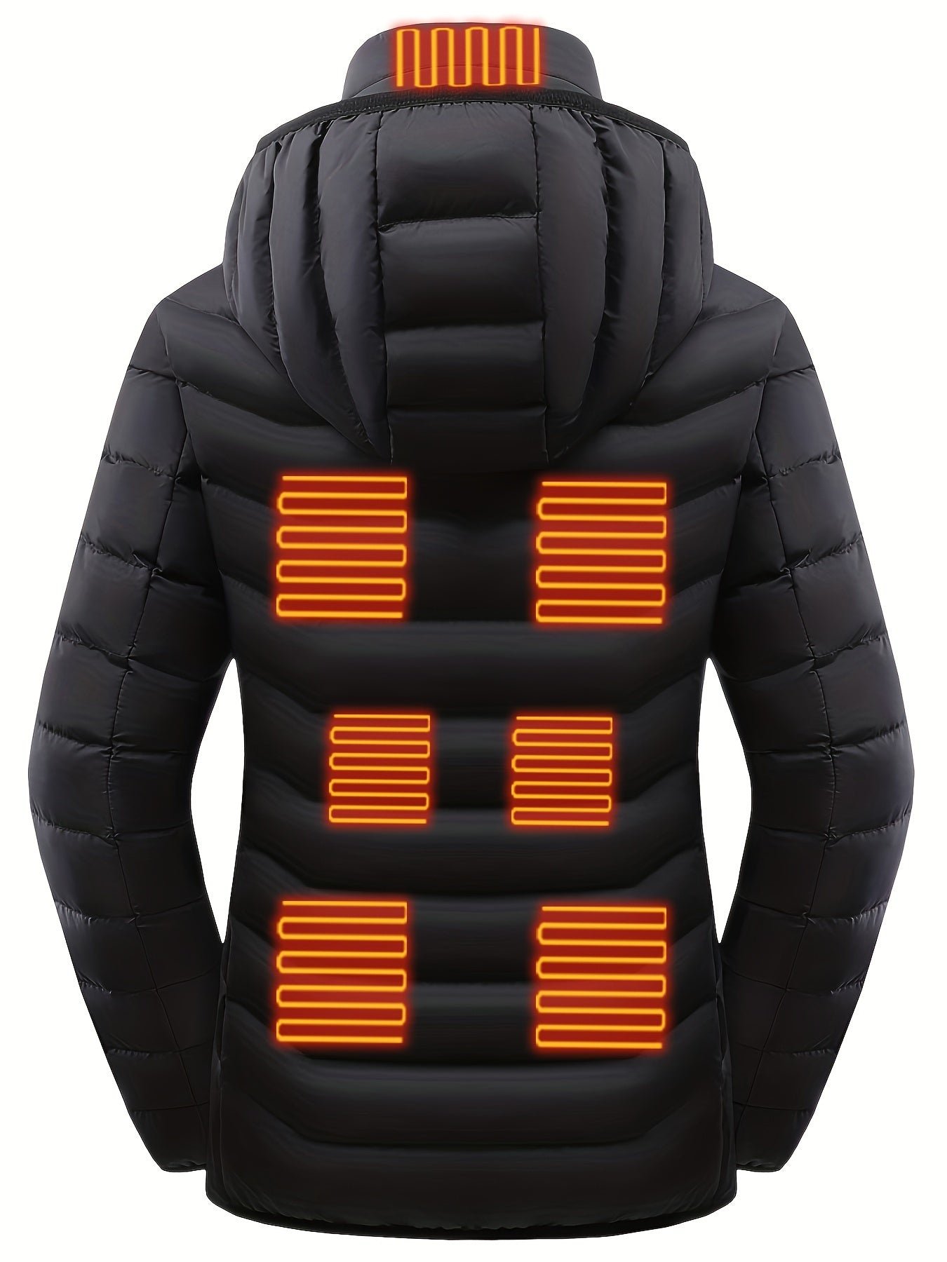 Women's Waterp Resistant Heated Jacket, Long Sleeve Thermal Clothing, USB Electric Heating Coat For Outdoor Camping, Cycling, Fishing, Hiking, Skiing Thermal Wear (Battery Pack Not Included) For Fall & Winter