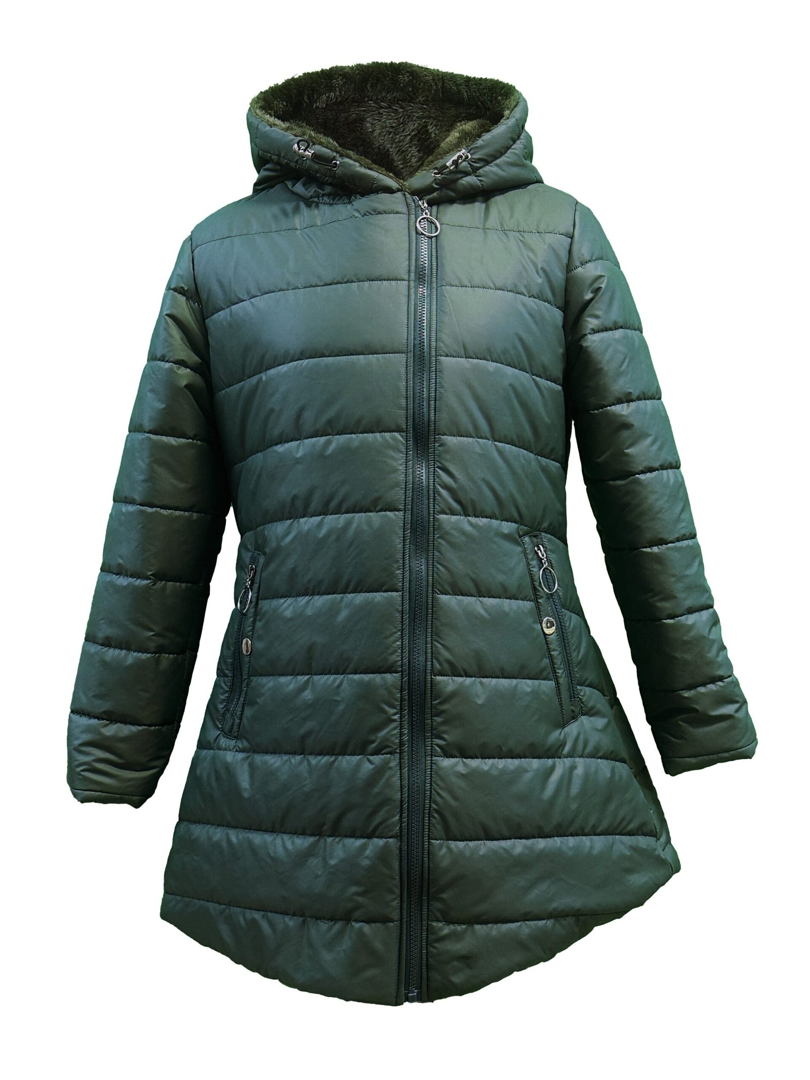 Solid Color Zipper Hooded Coat, Versatile Long Sleeve Pockets Warm Outwear For Fall & Winter, Women's Clothing