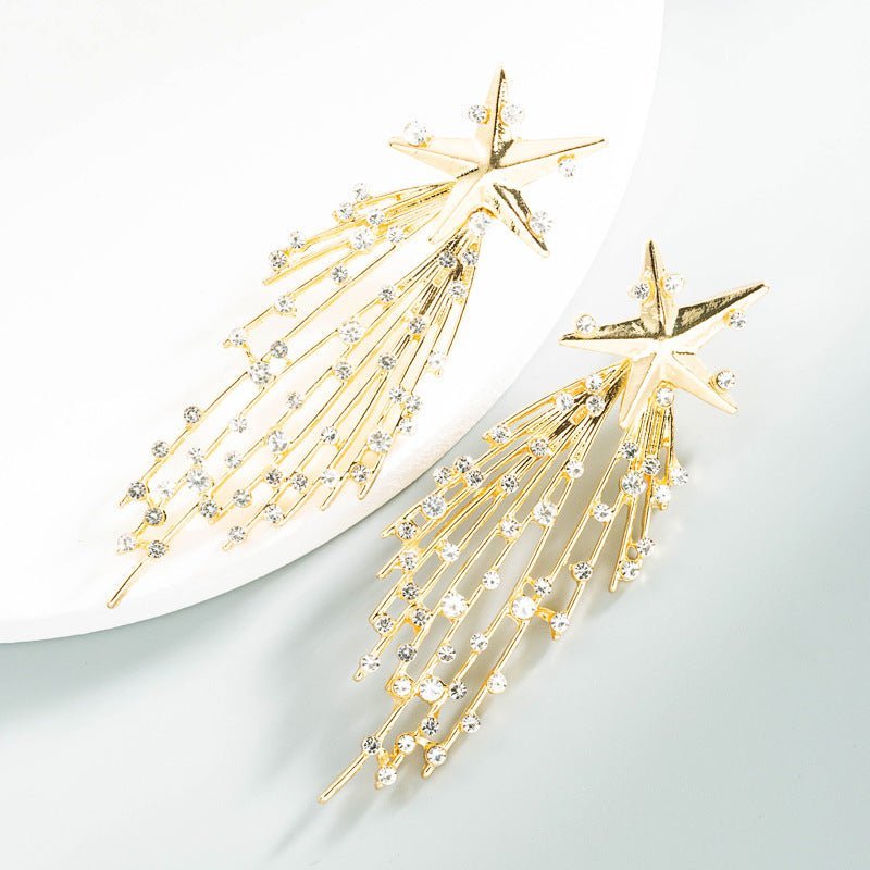 Women Star Meteor Shower Design Earring Jewelry