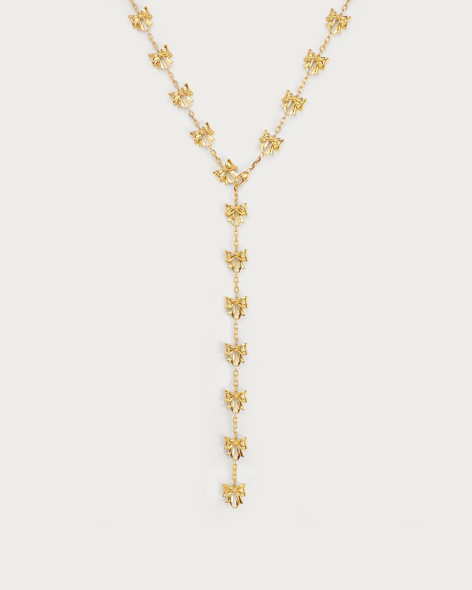 Bow Lariat Long Necklace