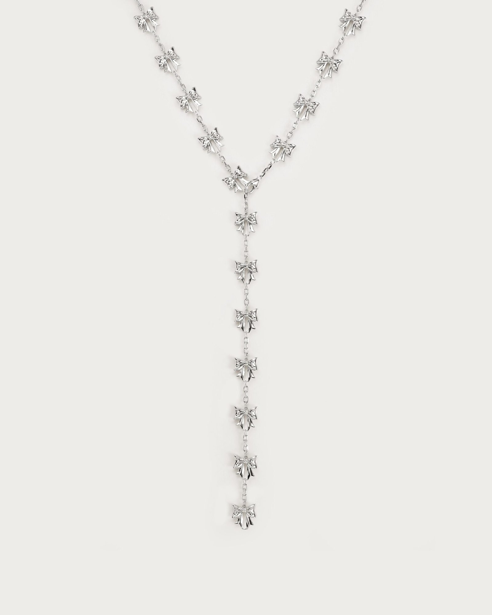 Bow Lariat Long Necklace